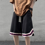 Men Sweatpants Men Summer Hong Kong Style Loose Outer Wear Wide Leg Straight