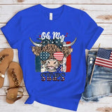 Women's Independence Day T Shirt round Neck Short Sleeve T-shirt Women's Top