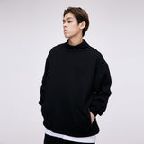 Men Hoodie Turtleneck Sweater Long Sleeve Casual Autumn and Winter Loose