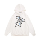 Men Hoodie XINGX Printed Full-Zip Cardigan Hooded Sweater