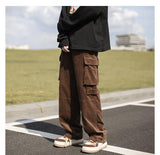 Men Sweatpants Japanese Men's Fashion Brand Loose Straight Mopping Pants