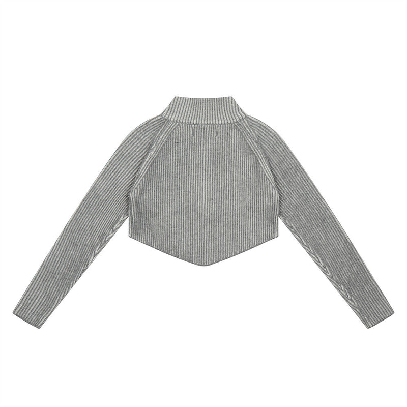 Women Sweater Women's Autumn Stand Collar Long Sleeve Zipper Sweater Coat