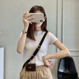 Women T-Shirt round Neck Short Sleeve T-shirt for Women Spring and Summer