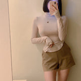 Women's Long Sleeve Shirt Bottoming Shirt Women's Autumn and Winter Pure Desire Top