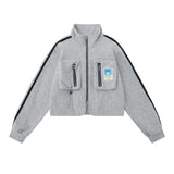 Women Hoodie Short Sweater for Women Loose Sports Jacket