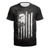 National Flag Day T Shirts Summer Independence Day Printed T-shirt Men