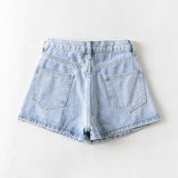 Women Skirt Summer Retro Show Half-Length Pants High Waist Denim Shorts