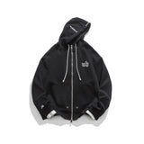 Unisex Hoodie Autumn Fashion Brand Embroidery Loose Zip Coat