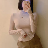 Women's Long Sleeve Shirt Women's Top with Slit
