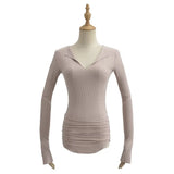 Women's T-Shirt Long-Sleeved T-shirt Women's Tight Bottoming Top