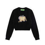 Women Sweater Short Sweater Casual Girl round Neck Long Sleeve Spring and Autumn