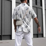 Men Shirt Short Sleeve Men's Shirt Beach Casual Loose