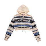 Women Sweater Hooded Short Sweater Women's Casual Sweater
