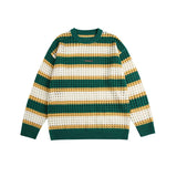 Unisex Sweatshirt Women's Striped Hollow out Sweater