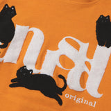 Men Hoodie Flocking Embroidered Cat Letter Hooded Sweater