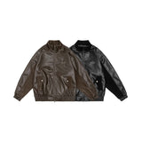 Unisex Jacket Autumn Vintage Corduroy Leather Women's Clothing