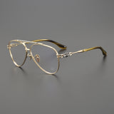 CHH Chrome Hearts Glasses Vintage Fashion Double Beam Glasses Frame