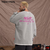 Men's Long Sleeve Shirt Long Sleeve T-shirt Men's Autumn Letter Print Loose round Neck