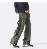 Men Sweatpants Overalls Men's Spring and Summer Loose Straight Casual Pants Trendy