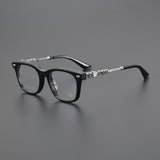 CHH Chrome Hearts Glasses Plain Silver Versatile Flat Mirrors Myopia Glasses Frame
