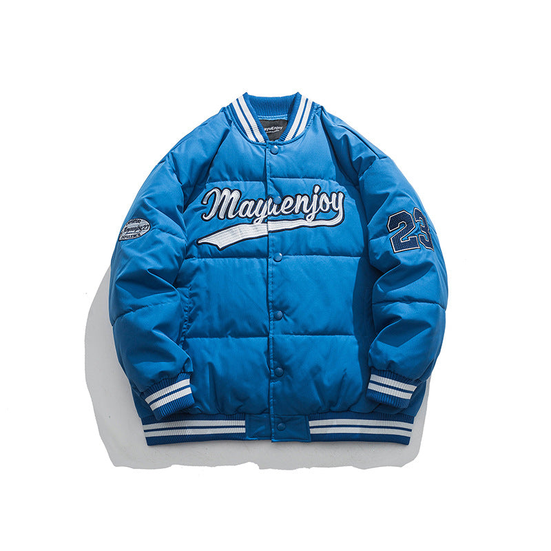 Varsity Jacket Vintage Embroidery Pattern Baseball Uniform Cotton Clothes
