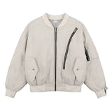 Men Cotton Padded Jacket Men's Casual Multi-Zip Coat Cotton Coat Loose Jacket