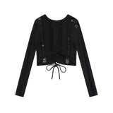 Women Sweater Girls' Loose Short Knitted Top