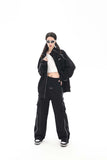 Unisex Jacket Fall Color-Blocking Zip Jacket