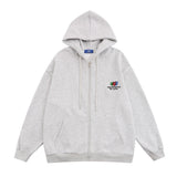 Men Hoodie Sweater Men's Spring and Autumn Loose Casual Hooded Zipper