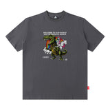 Men T Shirt Vintage Print Short Sleeves T-shirt Men and Women Couple Casual Loose