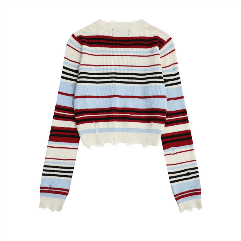 Women Sweater Short Sweater Women's Autumn Leisure Embroidered Sweater