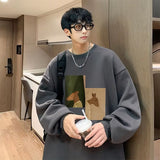 Men Hoodie Sweater Men's Spring and Autumn All-Matching Loose Casual