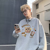 Men Hoodie Sweater Men's Autumn Loose Long Sleeve T-shirt All-Matching
