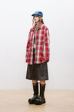 Unisex Jacket Autumn Red Brushed Basic Shirt Women's Clothing