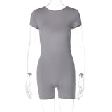 Women Jumpsuit Winter Fashion Sexy Slim Fit Short-Sleeved Jumpsuit