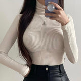 Women Long Sleeve Shirt Short Long Sleeve Top Women's Autumn and Winter