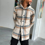 Men Jack Hooded Plaid Men's Hoodie