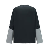 Unisex long-sleeved shirt autumretro color matching