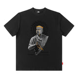 Men T Shirt Skull Graffiti Printing Short Sleeve T-shirt