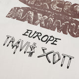Travis Scott T-Shirt Travis Scott 24ssTOUR EUROPE Crew Neck Short Sleeve