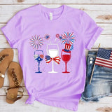 Women's Independence Day T Shirt round Neck Short Sleeve T-shirt Women's Top