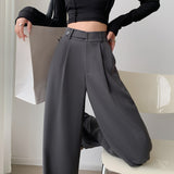 Palazzo Pants Mop Pants Women's Straight Loose Casual High Waist