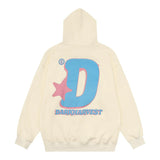 Men Hoodie Hooded Sweater Men's Long Sleeve Vintage Fashion Big Letter D