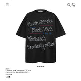 American vintage street T-shirt retro men's loose casual top