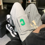 Men Sweatpants Waffle Workwear Men's Summer Sports Pants Loose Casual