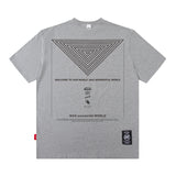 Men T Shirt Vintage Letter Print Short Sleeve T-shirt Men and Women Casual