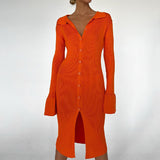 Women Sweater Dress Long Sleeve Sweater Dress Mid-Length Autumn and Winter Knitting
