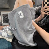 Men Sweatpants Waffle Letter Shorts Men's Loose Summer Sports