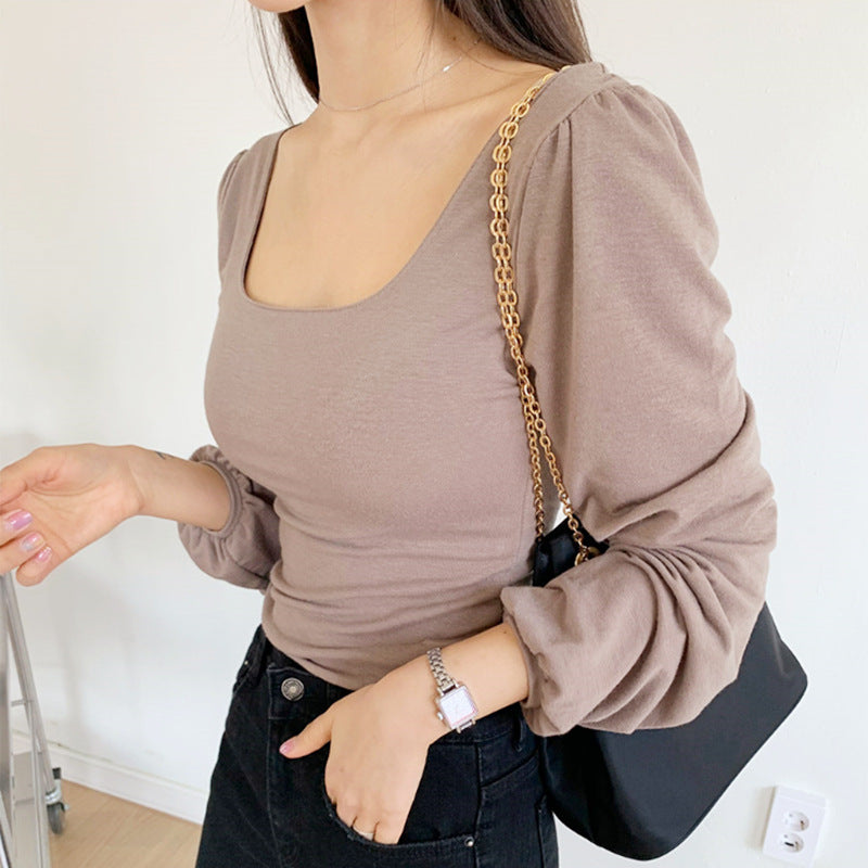 Women's Long Sleeve Shirt Women's Slim Fit Spring and Autumn Long Sleeve