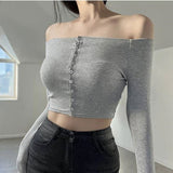 Women Long Sleeve Shirt Short Top Tight Long Sleeve Bottoming Shirt